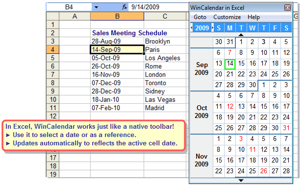 Excel Pop Up Calendar
